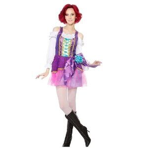 Womens Gypsy Queen Fortune Teller Dress Halloween Costume Size M 8/10 10/12 NWT